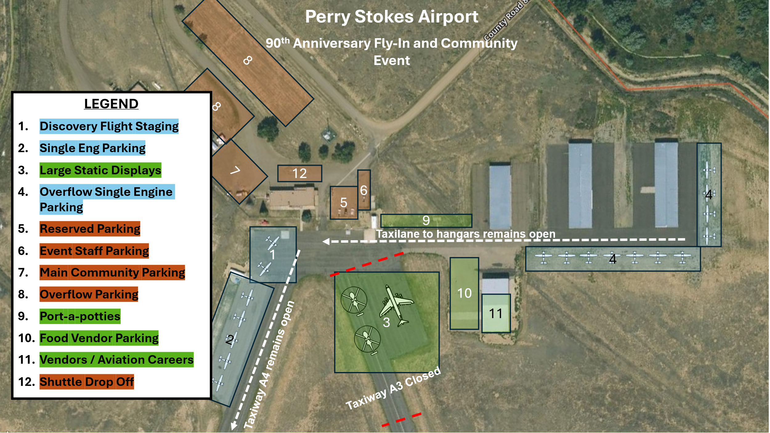 90th Anniversary Fly-In Event Layout